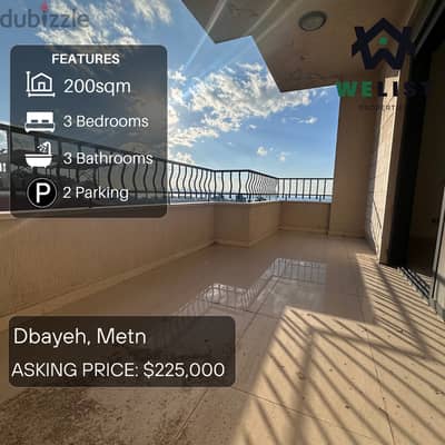 200sqm Apartment Duplex for sale in Dbayeh, Metn دوبليكس للبيع في ضبية