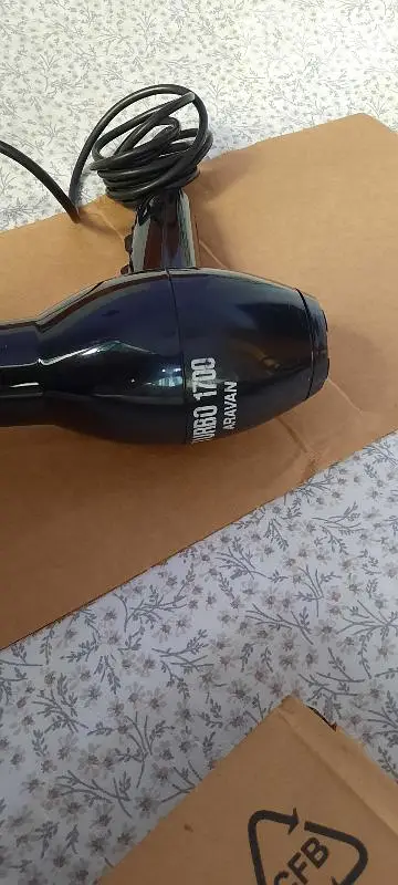 Hair dryer turbo 1700. black and red. سشوار منشف شعر