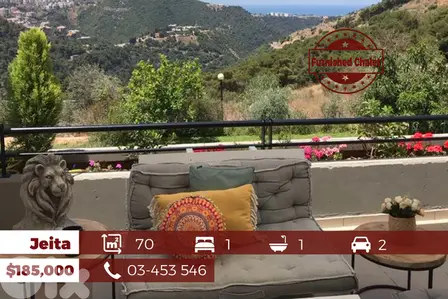 Jeita Country Club 70m2 | 30m2 Terrace | Furnished | BG |