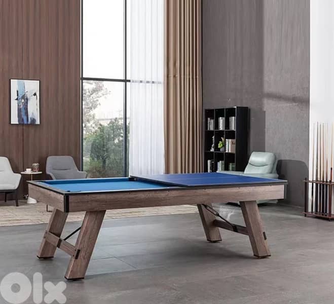 8ft 3in1 Pool Table Billiard Ping Pong Dinning table 6