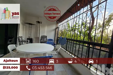 Ajaltoun 160m2 | 40m2 Terrace | Well Maintained | DA |