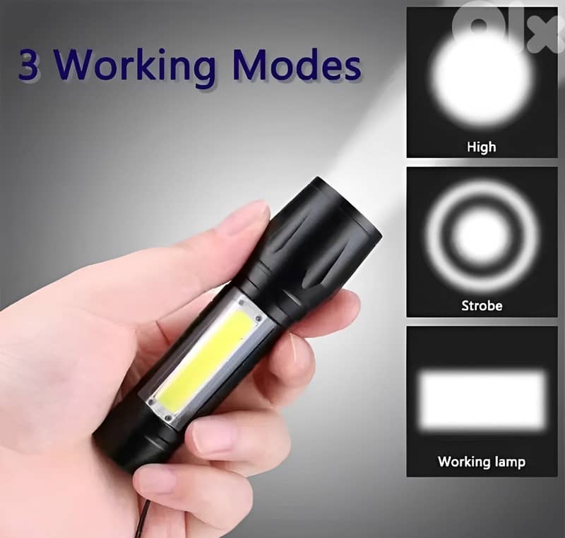 25W Super Bright Rechargeable LED Flashlight - مصباح يدوي 10
