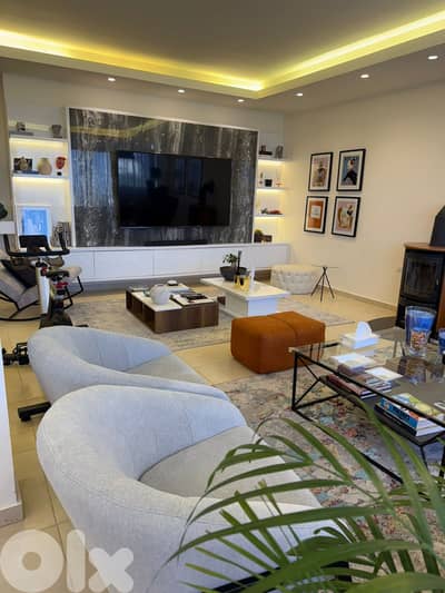 DECORATED APARTMENT FOR SALE IN BAABDA PRIME WITH GARDEN, (BA-451)