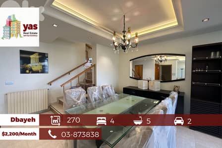 Dbayeh 270m2| Duplex | Furnished | Luxury |Full Sea View | MJ |