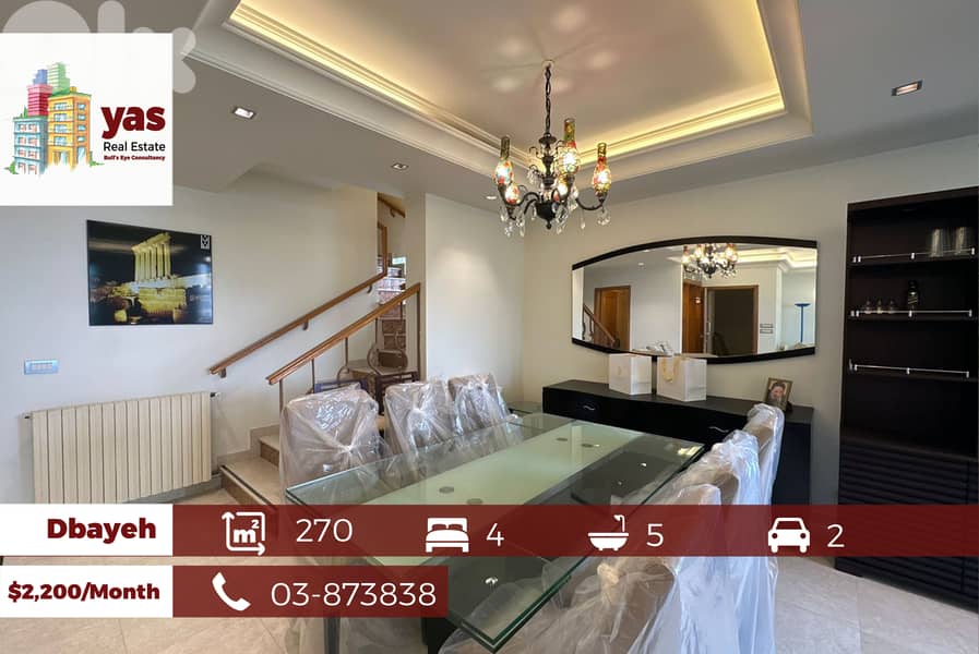 Dbayeh 270m2| Duplex | Furnished | Luxury |Full Sea View | MJ | 0