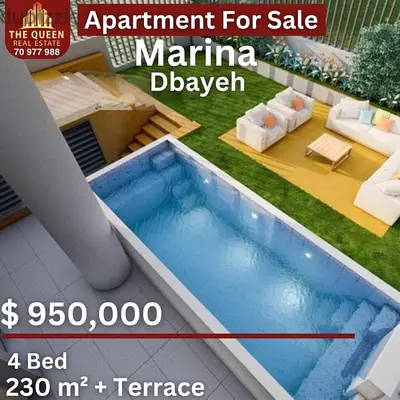 dbaye sea view Appartment for sale   للبيع شقة في  ضبية