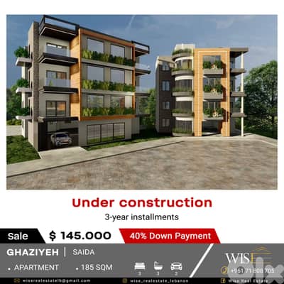 185 SQM Apartment for SALE in Ghaziyeh -Saida!