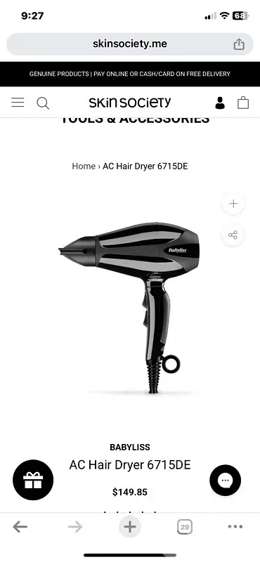 hairdryer important