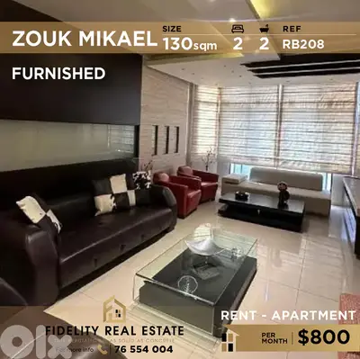 Apartment for rent in Zouk Mikael RB208 شقة للإيجار في زوق مكايل