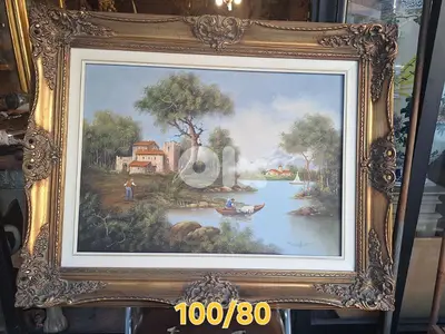 لوحة رسم مميزة اوروبية مع كادر خشب سعر لقطة