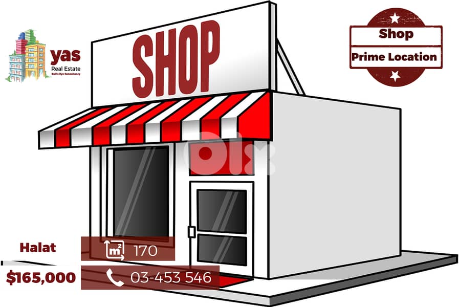 Halat 170m2 | Shop | Sale | Active Street | Flat | ABA 0