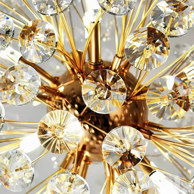 Luxury Gold Bar Chandelier with Cascading Crystals for Dining Room 4