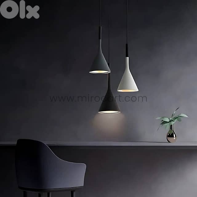 Nordic Pendant Lamp – Ceiling/Wall Light, Adjustable Cord, 4 Colors 2