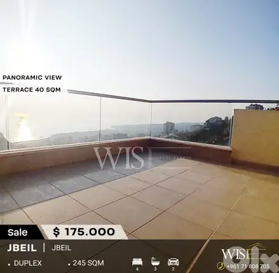 245 SQM duplex with terrace for SALE in Blat-Jbeil !