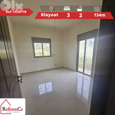 Brand new apartment in Klayaat شقة مشروع جديد في القليعات