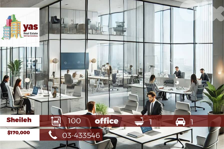 Sheileh 100m2 | Office | New | Main Highway | Upgrated | BA | 0