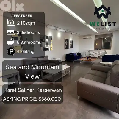 210sqm Apartment for sale in Haret Sakher - Jounieh   MA25JSHS210360