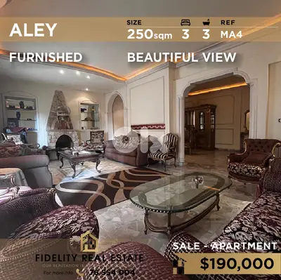 Apartment for sale in Aley MA4 شقة  للبيع في عاليه