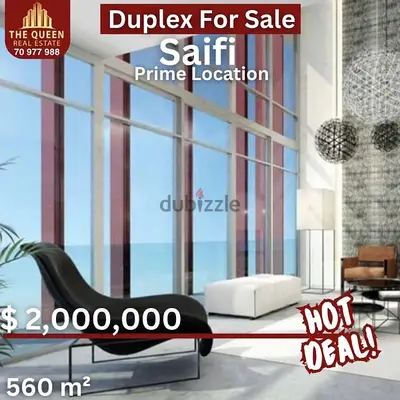 penthouse in Saifi sea view for sale دوبلكس في الصيفي للبيع