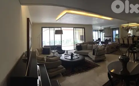 luxurious apartment for rent rabieh with private terrace maten