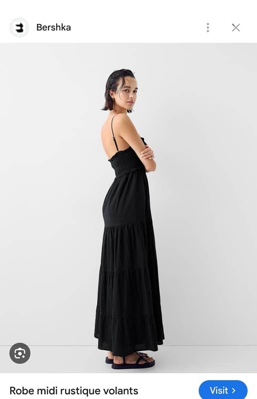 Rustic Midi Dress size S from Bershka in tag 2