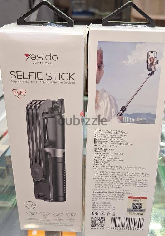 YESIDO SELFIE STICK SUPPORT 4.7 TO 7 INCH SMART PHONE DEVICES SF22 7$ 0