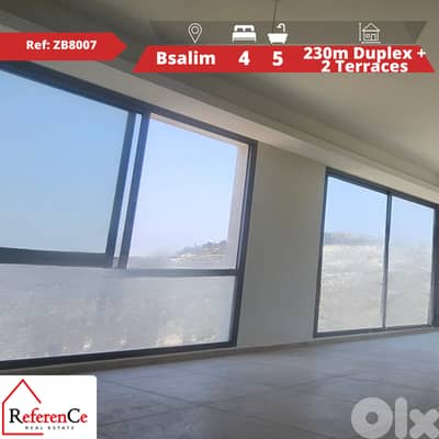 Duplex + 2 terraces in bsalim دوبلكس + 2 تراس في بصاليم