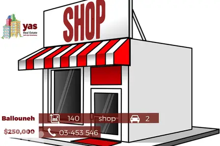 Ballouneh 140m2| Shop | Ultra Prime Location | Upgraded | BA |