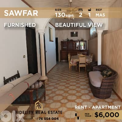 Apartment for rent in Sawfar MA5 شقة للإيجار في صوفر