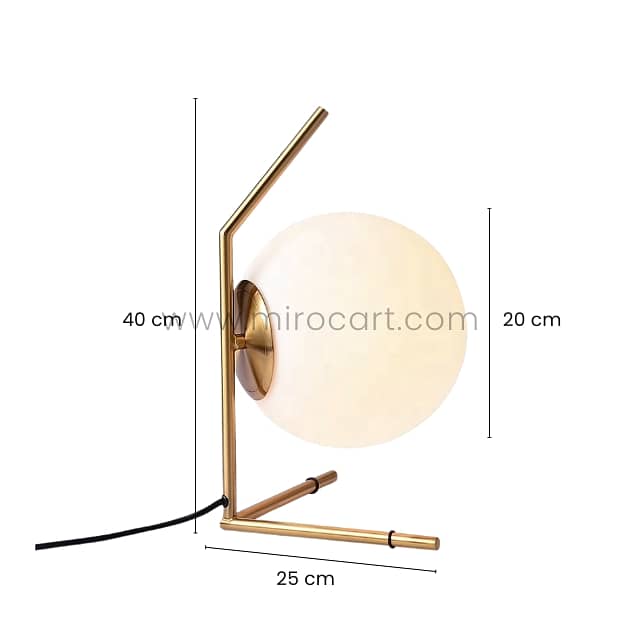 Minimalist Gold Sphere Table Lamp – Warm Glow for Desks & Downtime 7