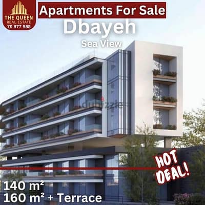 Dbaye Apartment sea view for Sale شقة للبيع في ضبية Dbaye Apartment sea view for Sale شقة للبيع في ضبية