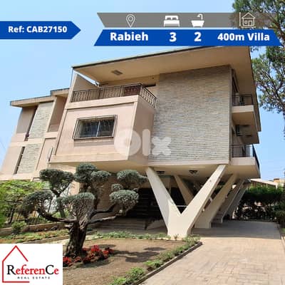 Catchy villa for rent in Rabieh فيلا جذابة للإيجار في الرابية