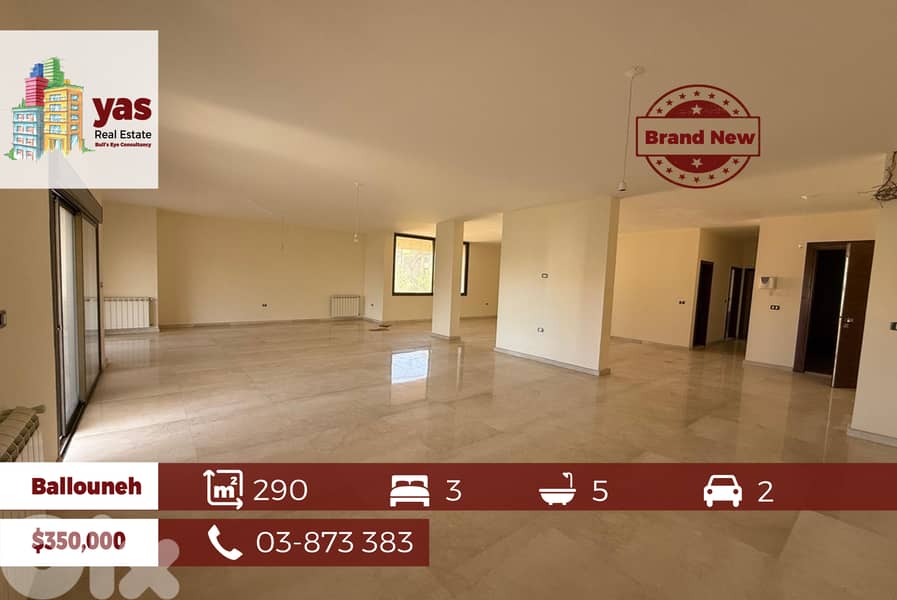 Ballouneh 290m2 | prime Location | High-End | View | Catch | AC | 0