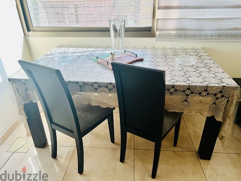 Dining Table with 6 chairs, Dressoir, TV unit (like new) 4