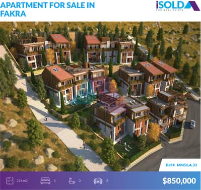 198m2 apartment+mountain view 4 sale in Faqra - شقة للبيع في فقرا