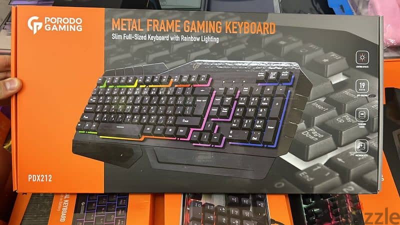 Porodo gaming metal frame gaming keyboard pdx212 0