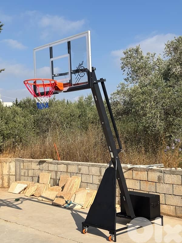 BOARD 152 cm x 92 cm Olympic Basketball hoop with iron base (BIG SIZE) 0