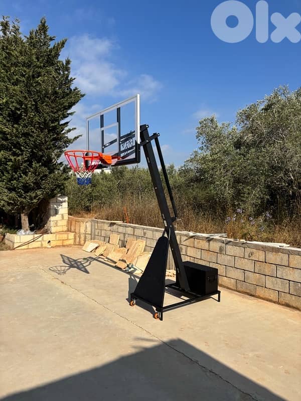 BOARD 152 cm x 92 cm Olympic Basketball hoop with iron base (BIG SIZE) 2