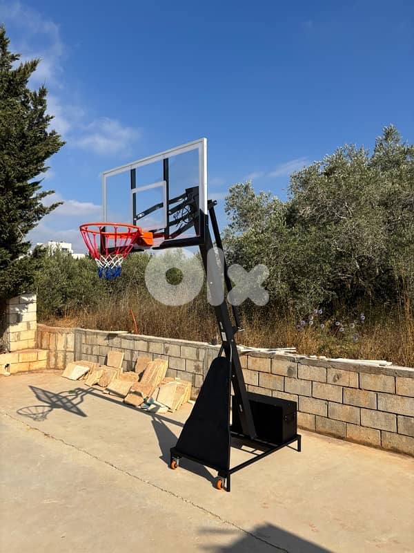 BOARD 152 cm x 92 cm Olympic Basketball hoop with iron base (BIG SIZE) 3