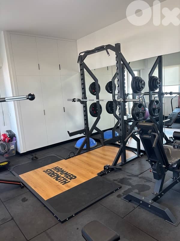 Power Rack laser اجنبي + Hammer Strength Platform 2