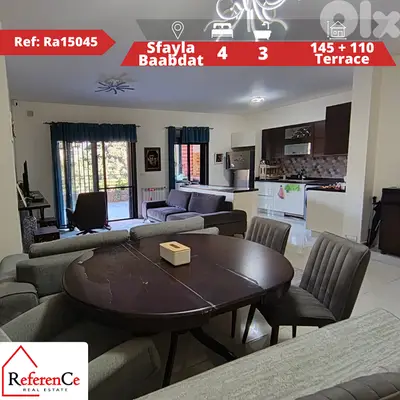 Furnished apartment in  Sfayla Baabdat شقة مفروشة في سفيله بعبدات