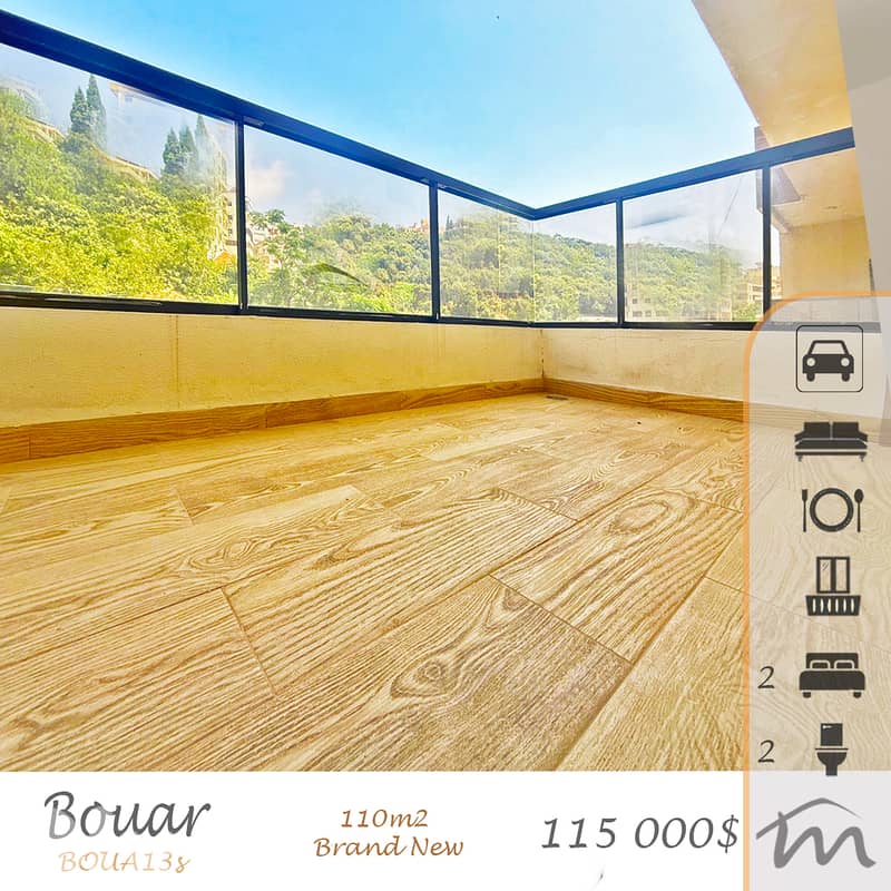 Bouar | Brand New 110m² 2 Bedrooms Apt | Brand New Building | Balcony 0