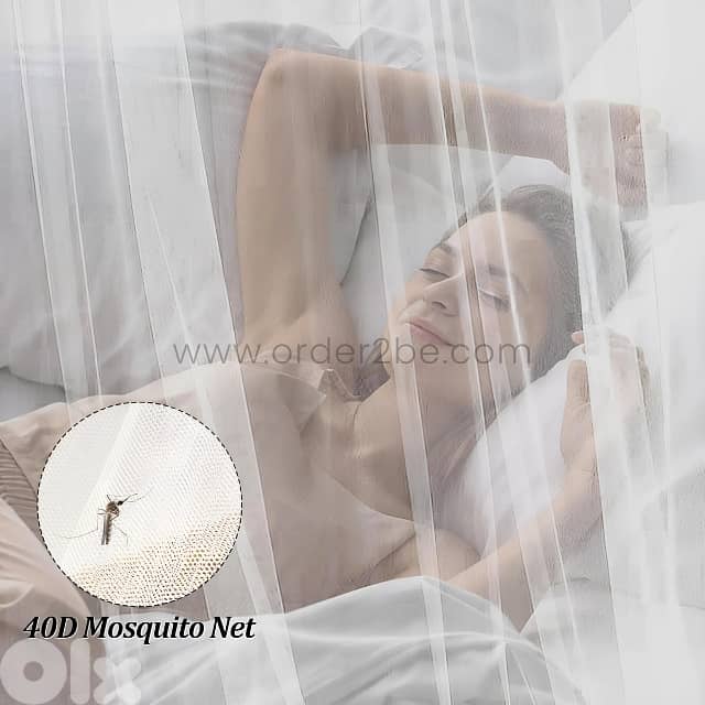 White Bed Mosquito Net – Dome-Style Canopy for Double Beds & Cribs 1