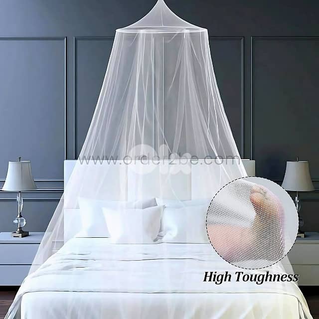White Bed Mosquito Net – Dome-Style Canopy for Double Beds & Cribs 3
