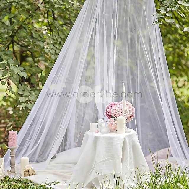 White Bed Mosquito Net – Dome-Style Canopy for Double Beds & Cribs 4