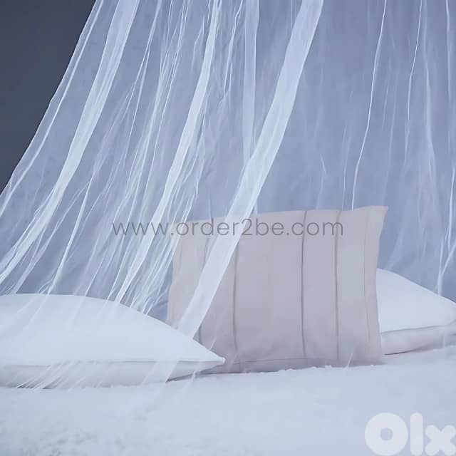 White Bed Mosquito Net – Dome-Style Canopy for Double Beds & Cribs 9