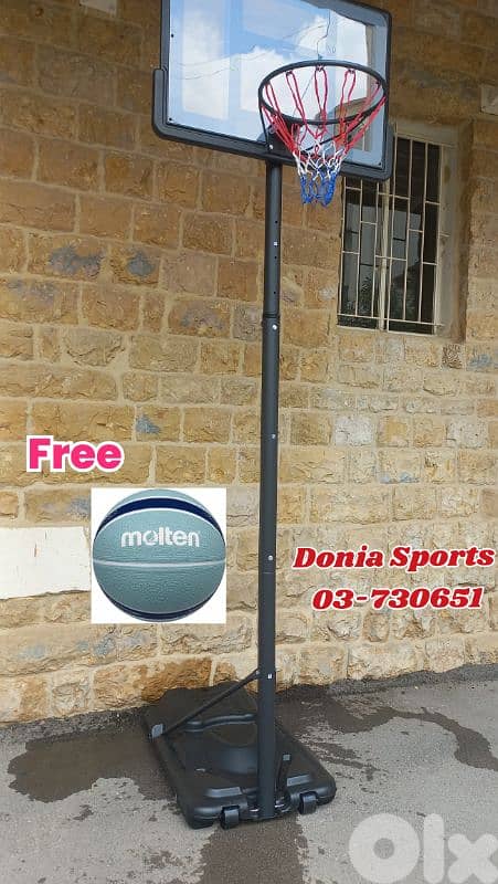 145$ buy movable basketball hoop (get basketball Molten free) 0