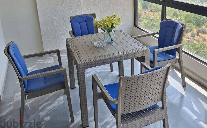 outdoor table with 4 chair table set 2