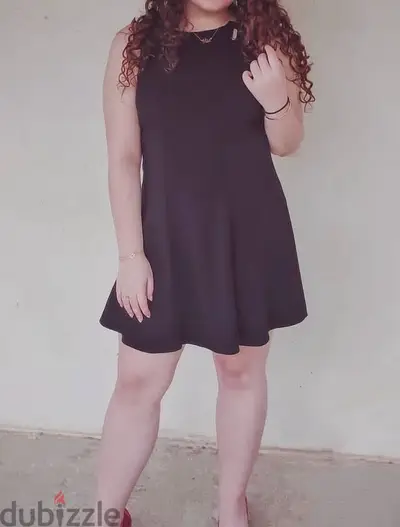 mini black dress - elegant size M-L mini black dress - elegant size M-L