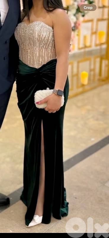 velvet green dress 1